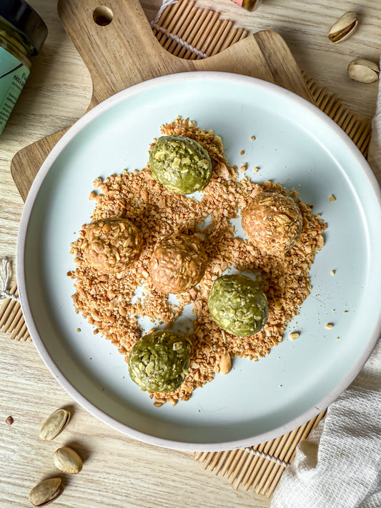 Energy balls salées à la pâte à tartiner cacahuètes 3 épices