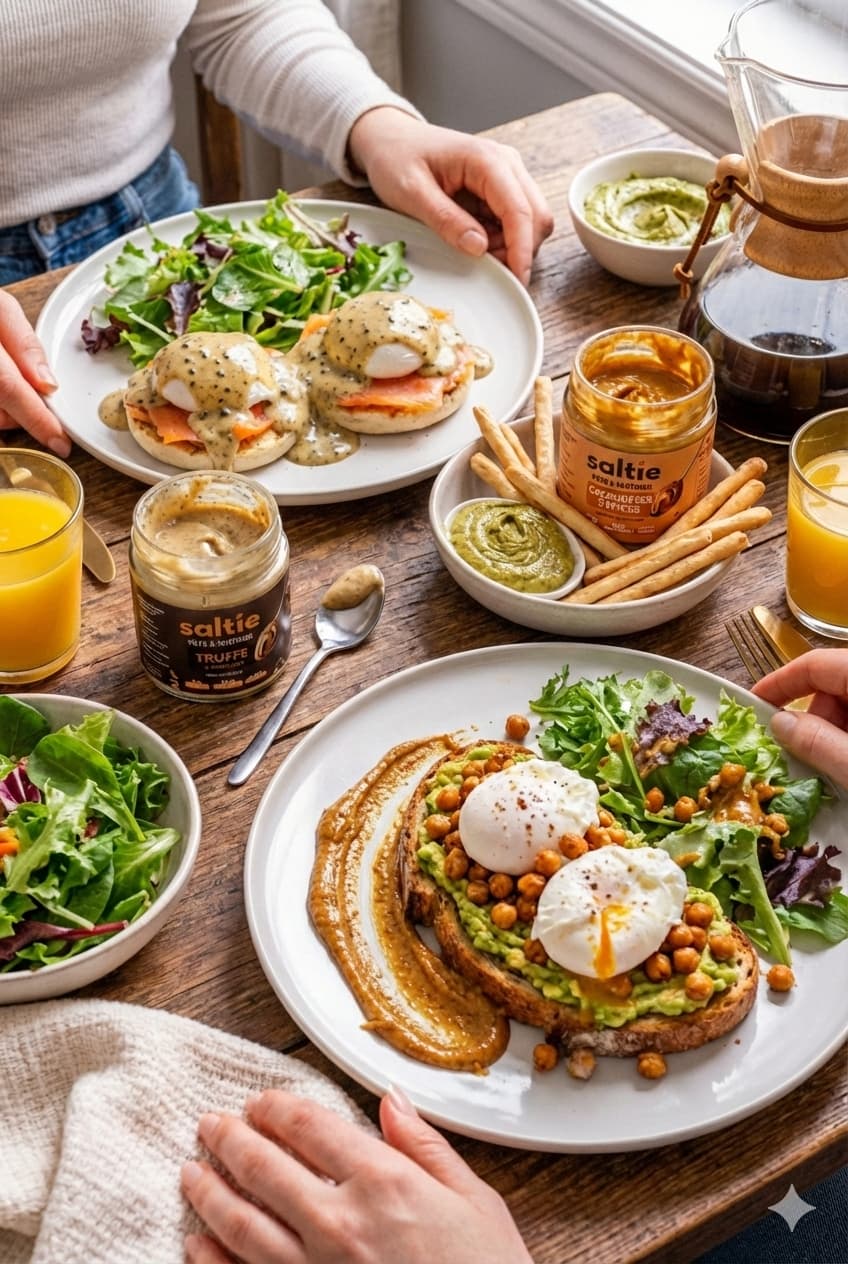 Dans un brunch gourmand