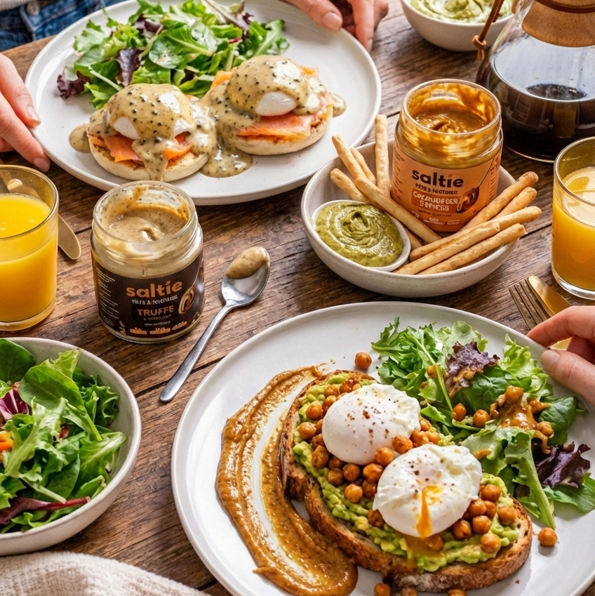 Dans un brunch gourmand